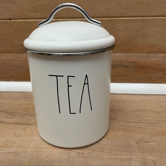 VHTF NWT Rae Dunn Tea Metal Canister - Picture 1 of 4
